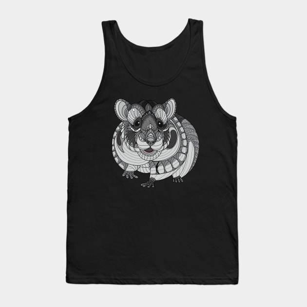 Zentangle Hamster Tank Top by Mako Design 